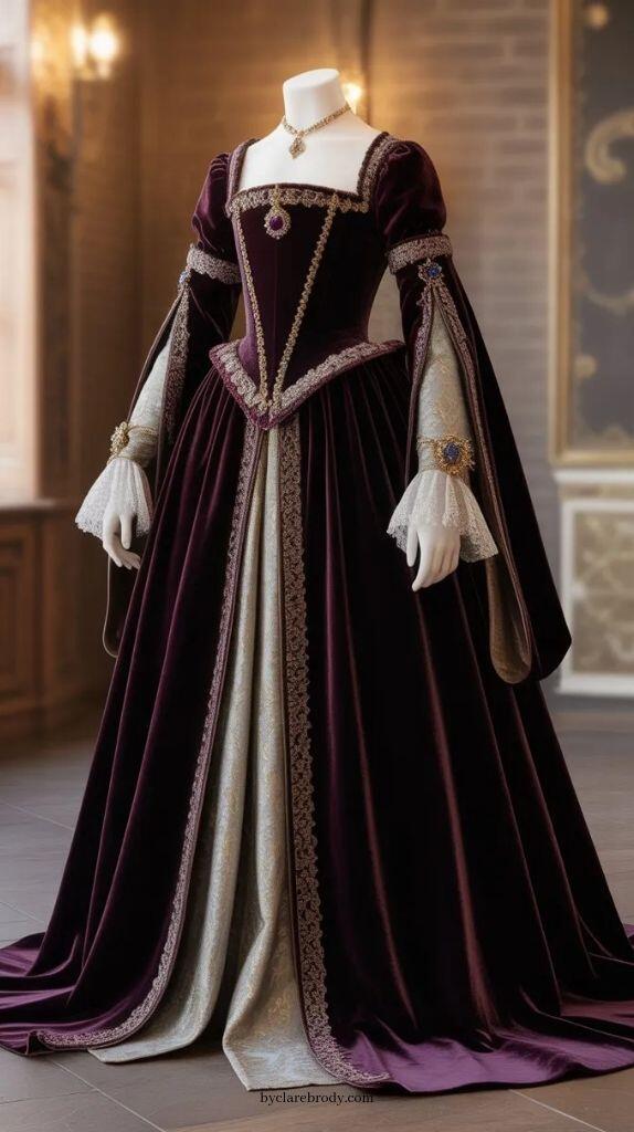 Women'S Accessories Louis Vuitton - Vintage duchesse violet robe de bal
