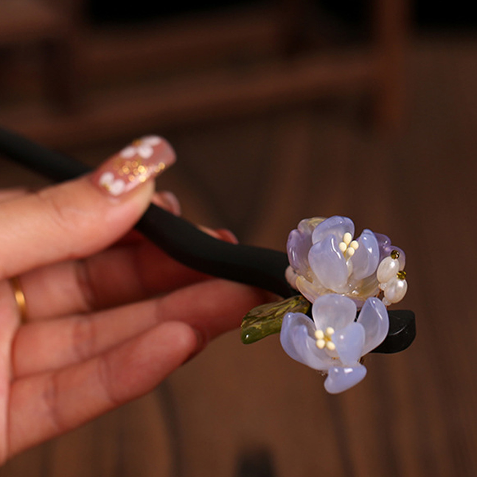Women Accessories Shop - Épingle à cheveux vintage en bois