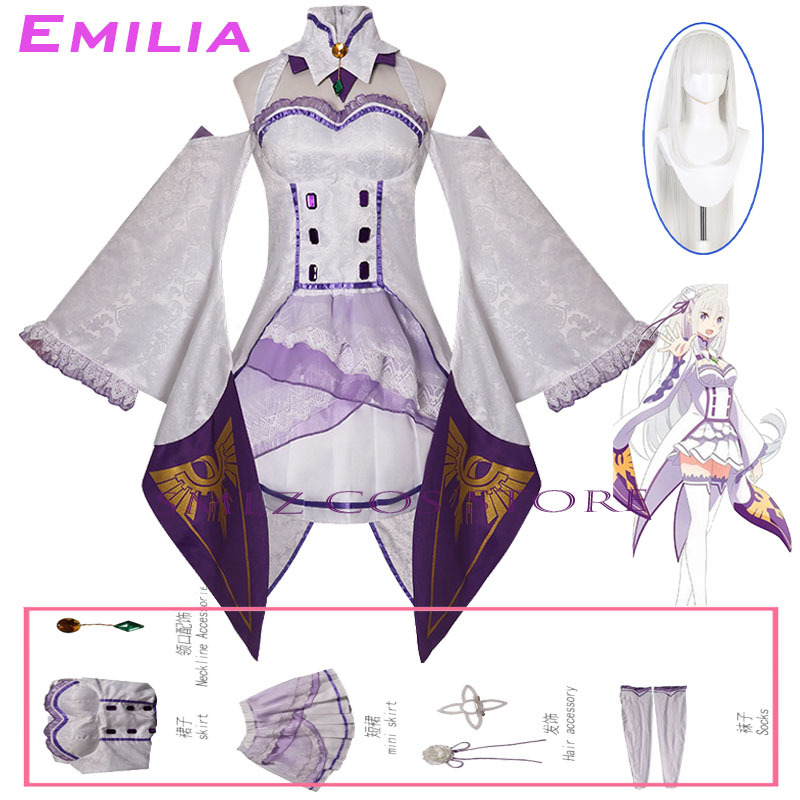 Costume de cosplay Emilia Anim - Women'S Anime Accessories avis et prix