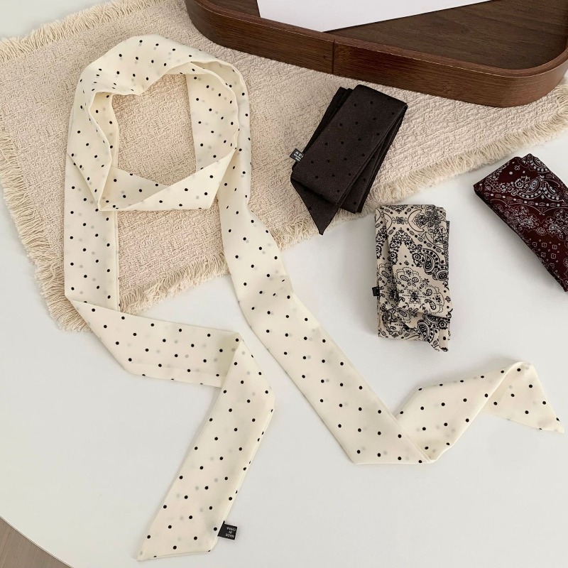 Écharpe longue à pois pour fem - Women Electronic Accessories avis et prix